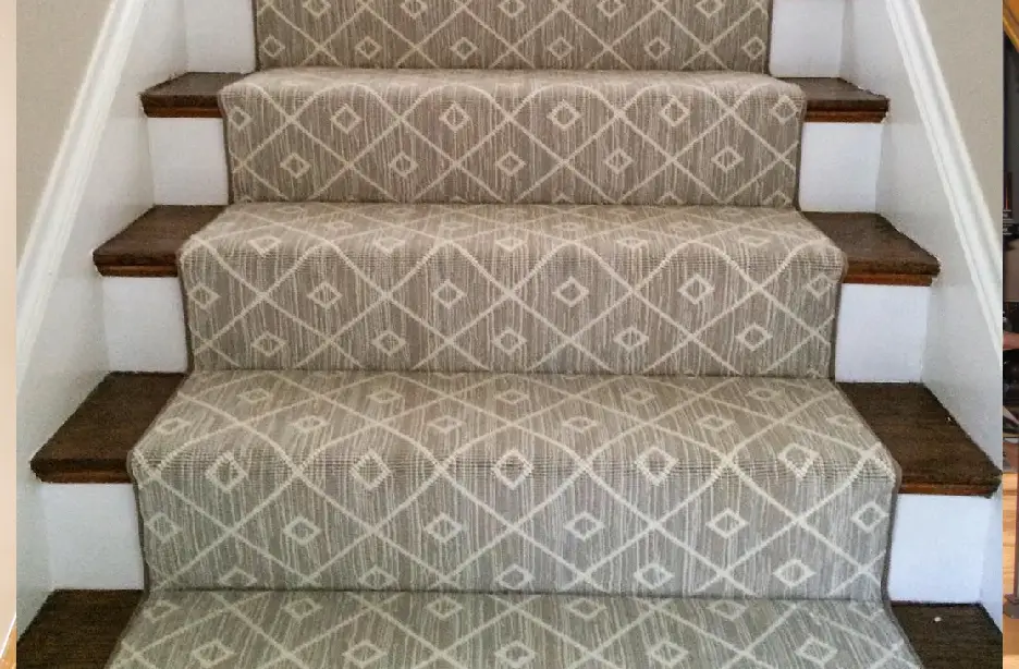 Non slip stair carpet improving stair safety
