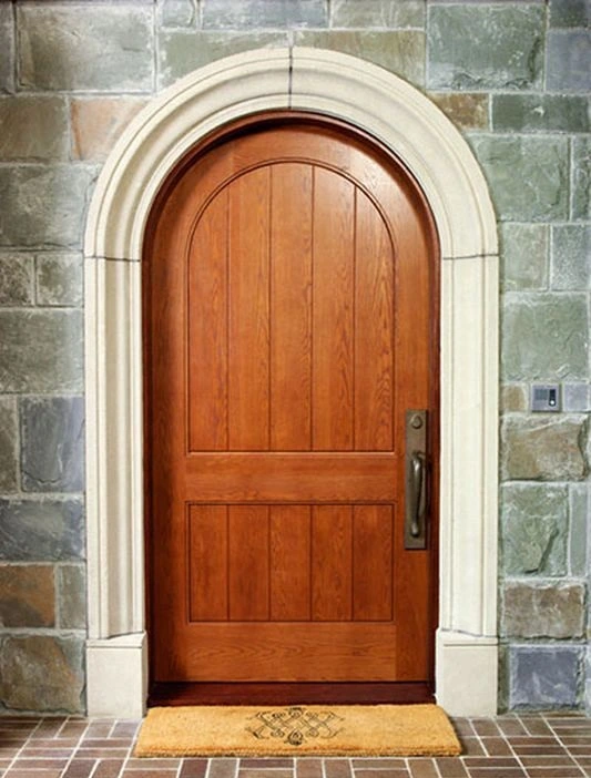 Personalized wooden door created for a custom space