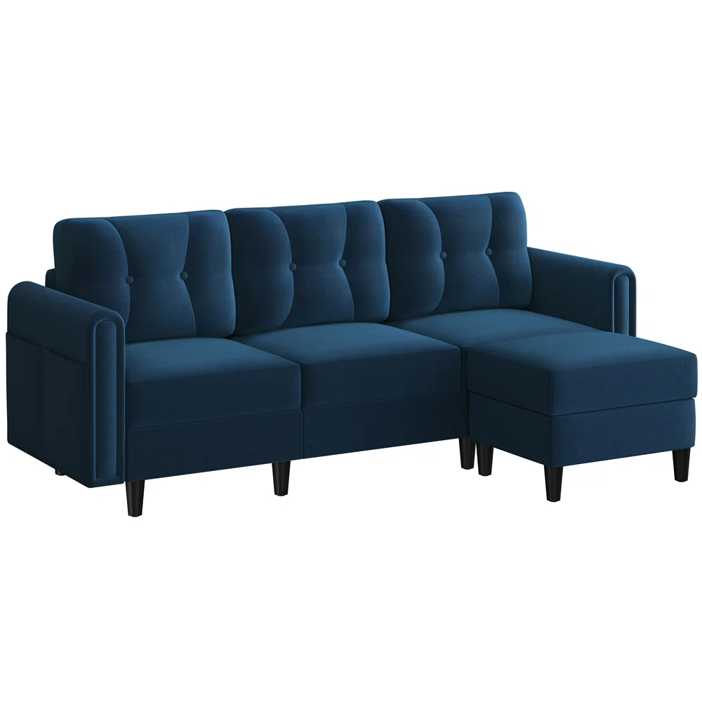 Sectional Sofa with Ottoman Reversible Seater Chaise Lounge