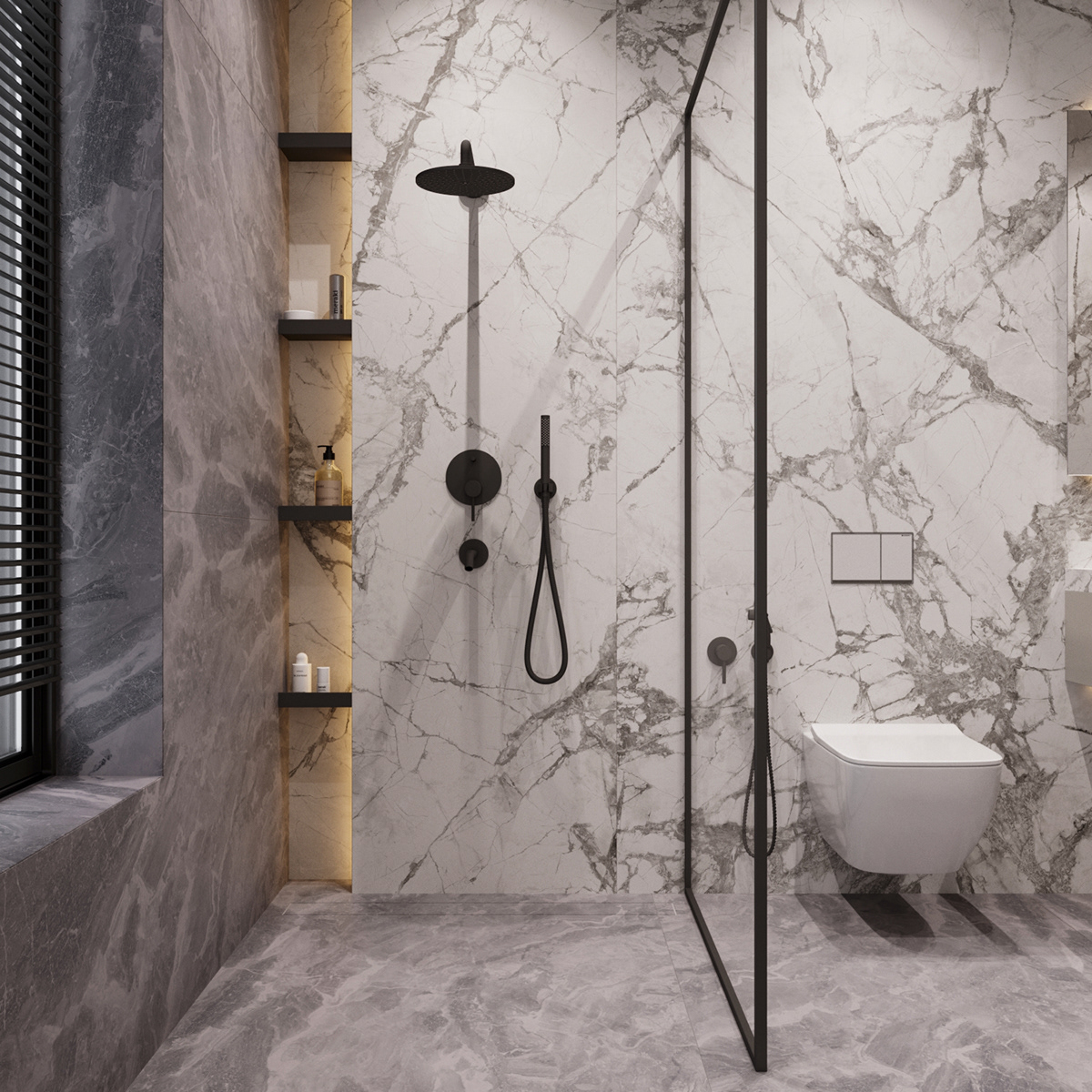 Luxury Master bathroom interior