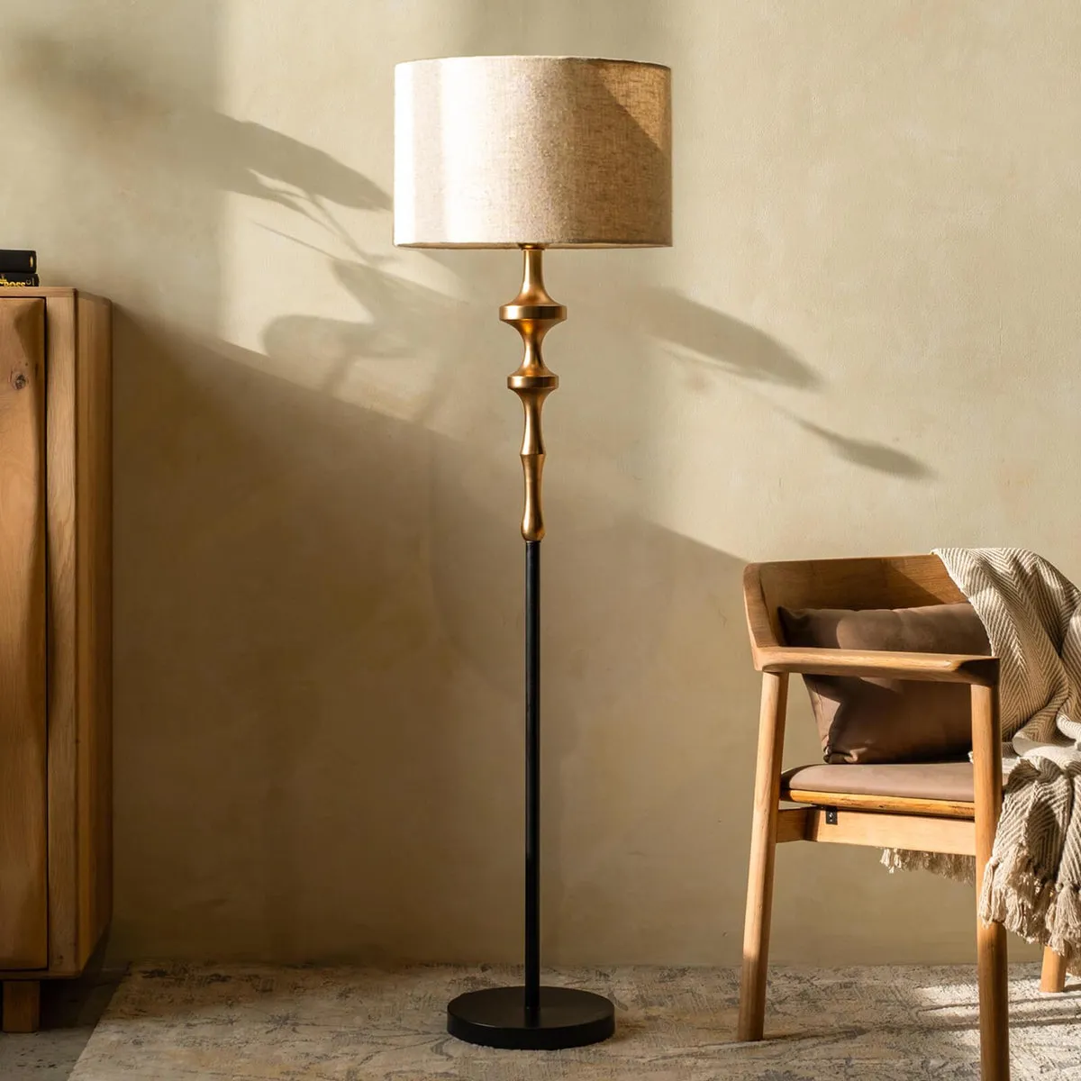 Floor lamps with designer shades