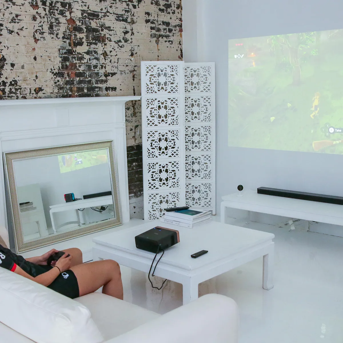 Hidden TVs or projector setup