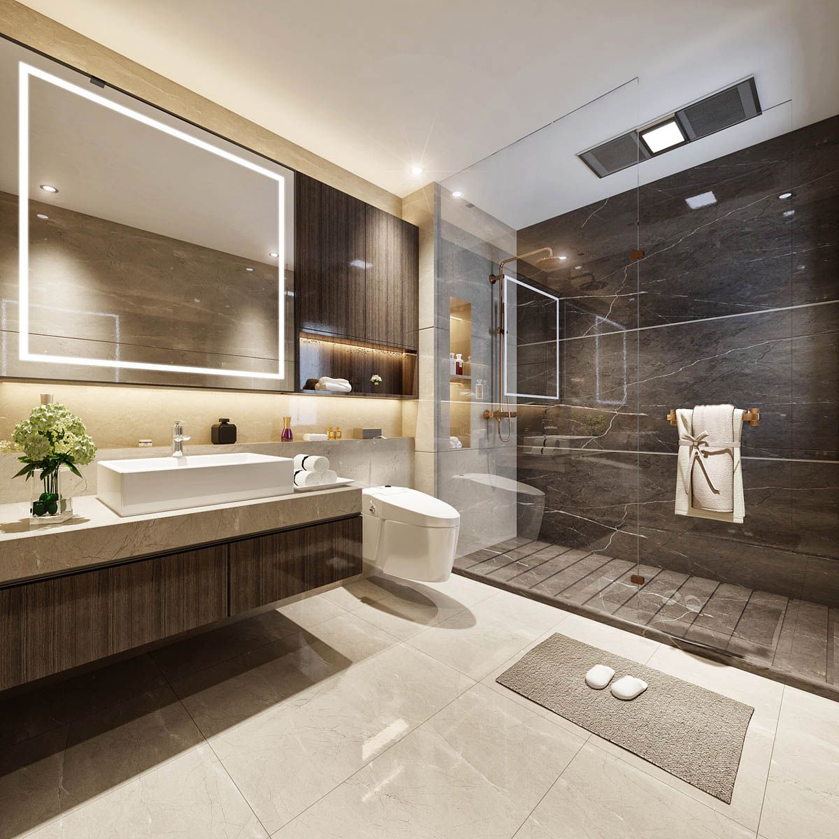 Luxury Master bathroom interior